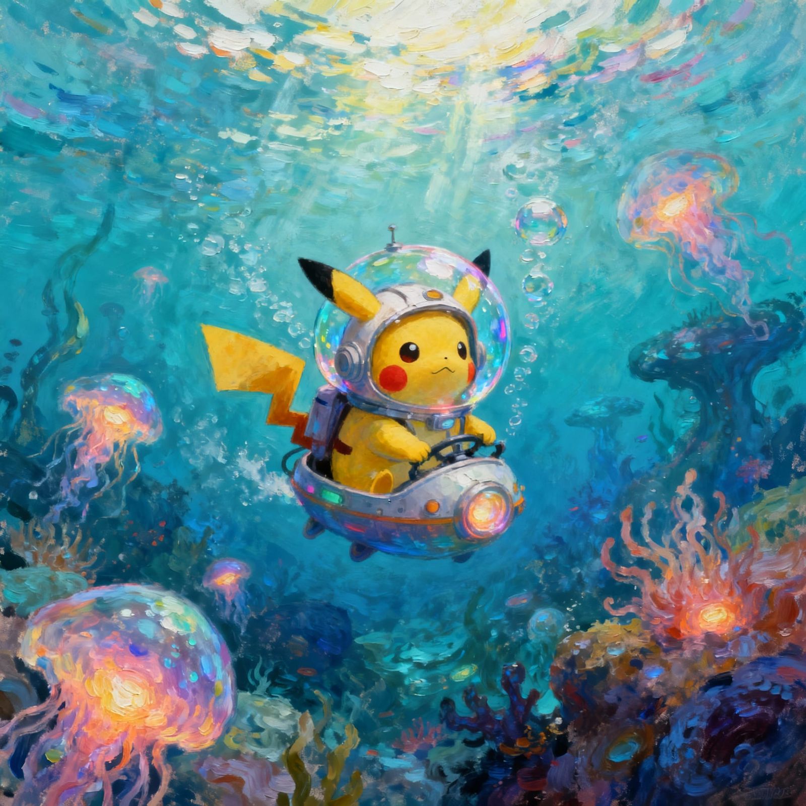 Pikachu Explorer in Alien Ocean