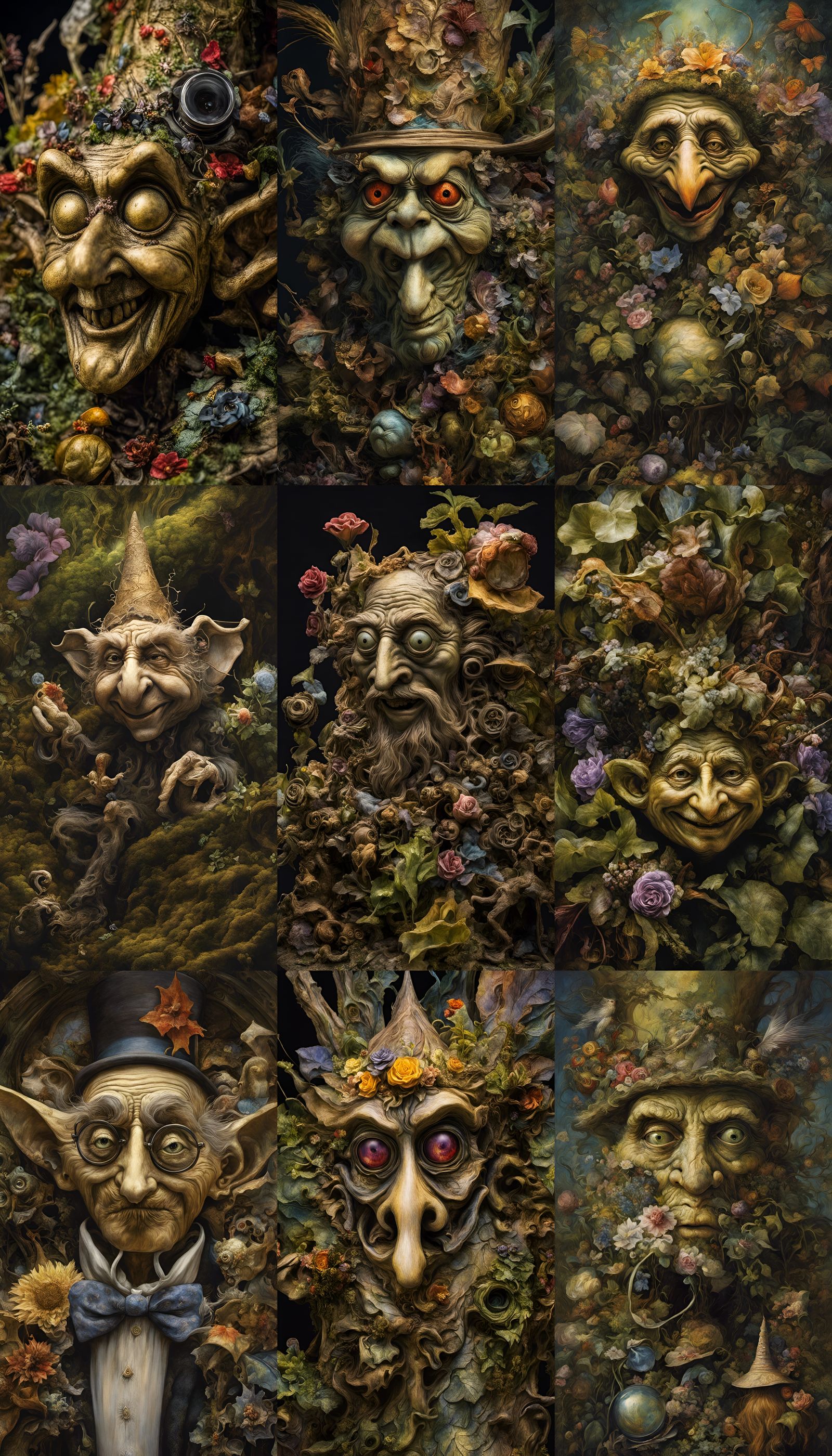 Surreal Creature Portrait with Shadow Depth