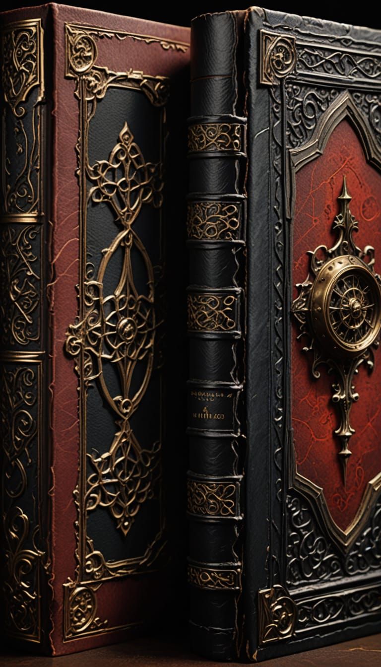Ancient Leather Bound Tome Unveils Dark Mysteries in Close-U...