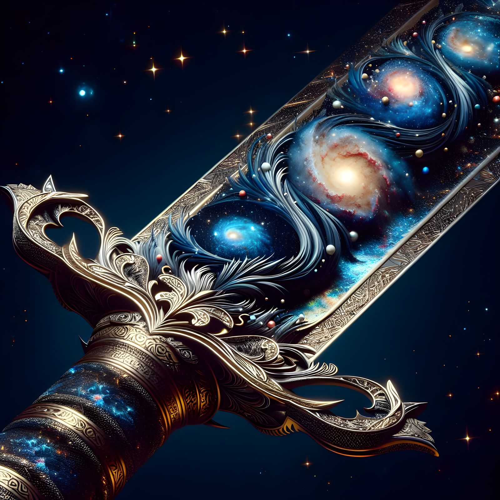 Sword of Cosmic Proportions in Realistic HDR Photography