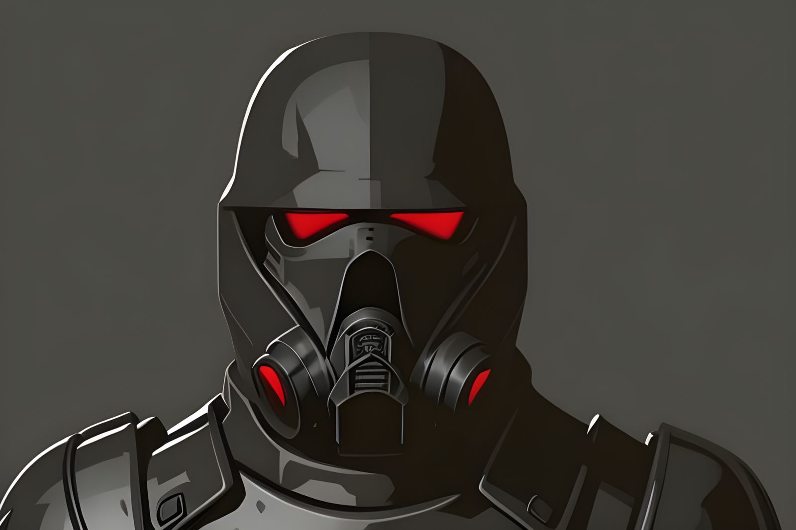 Dark Trooper Gas Mask, Hyperdetailed Concept Art