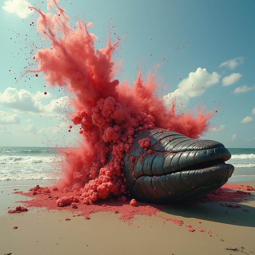 Exploding Beached Whale with TNT