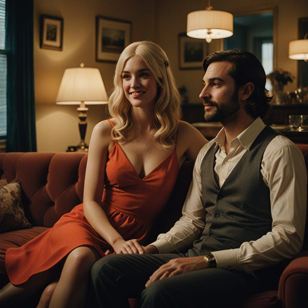 Dreamy 1960s-Inspired Young Man Crossdresses in a Beautiful....