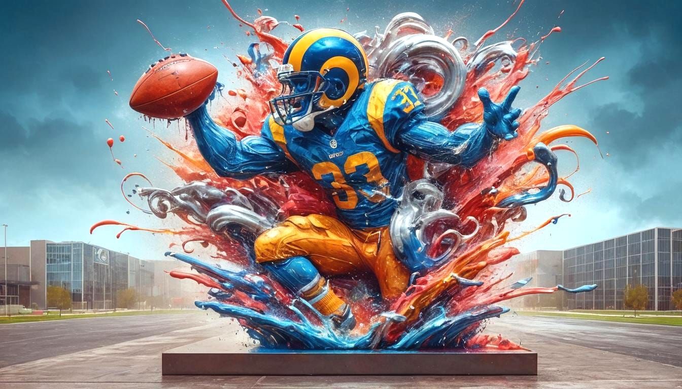 LA RAMS FOOTBALL STATUE