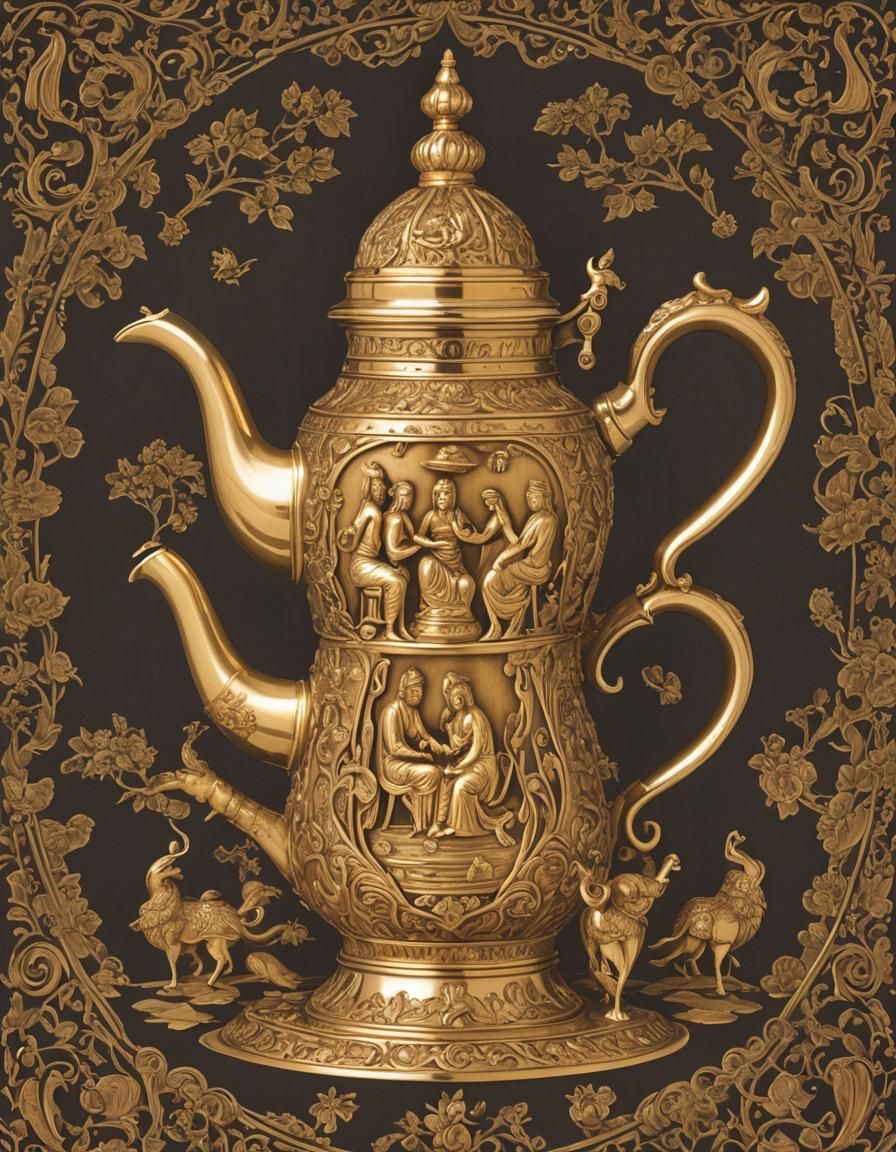 Solid Gold Kama Sutra Coffee Pot