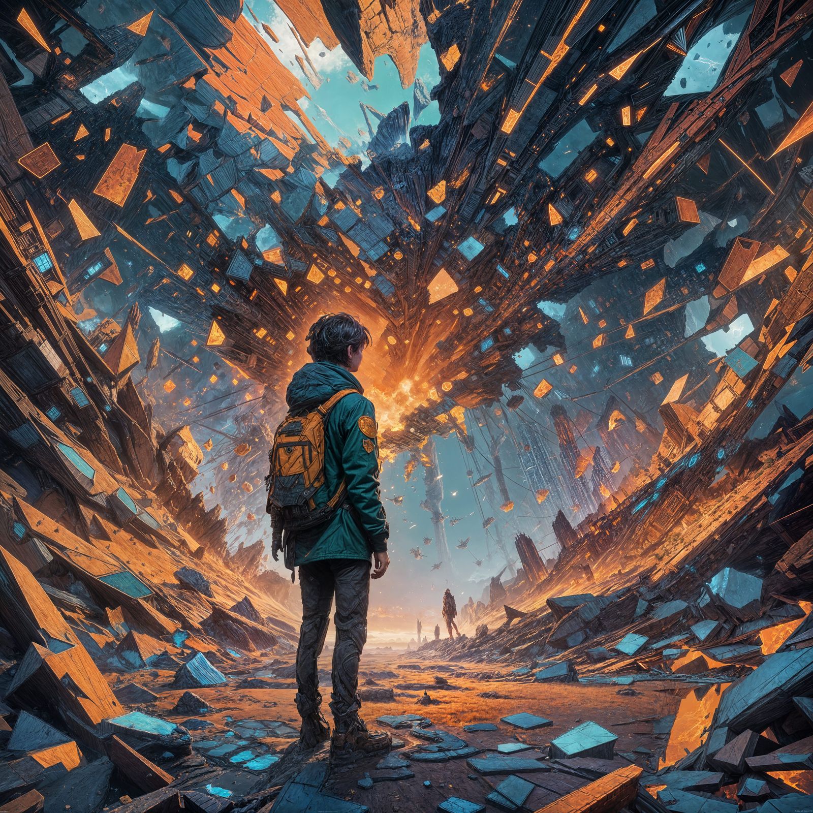 Fractured Horizon of Self: Detailed Matte Painting