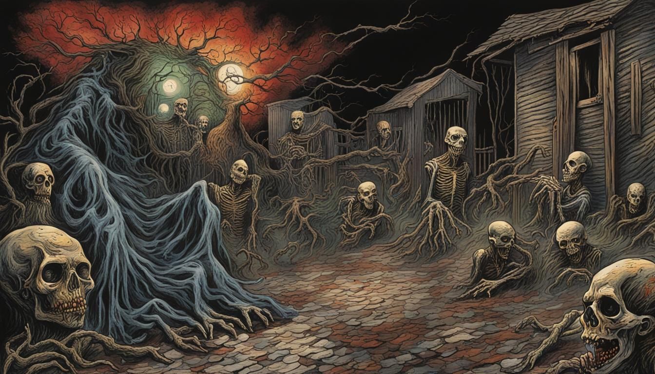 Creepy Haunted Scene in a Dark Fantasy Style