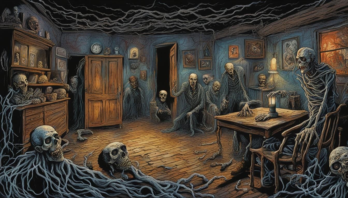 Haunted House: A Creepy Horror Scene