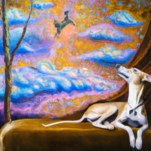 Surreal Dog Dream in Salvador Dali Style