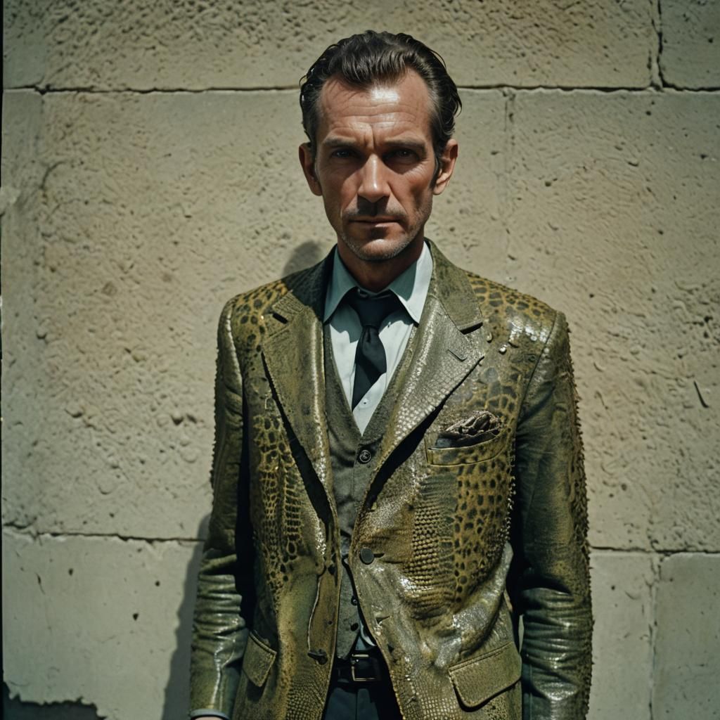 Man with Lizard Skin: Cinematic Film Still