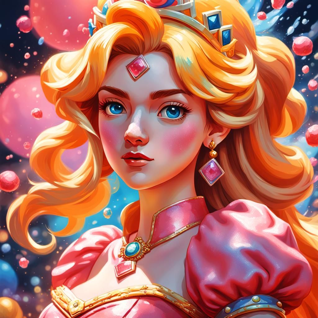 Hyperrealistic Pixel Art Princess Peach Concept
