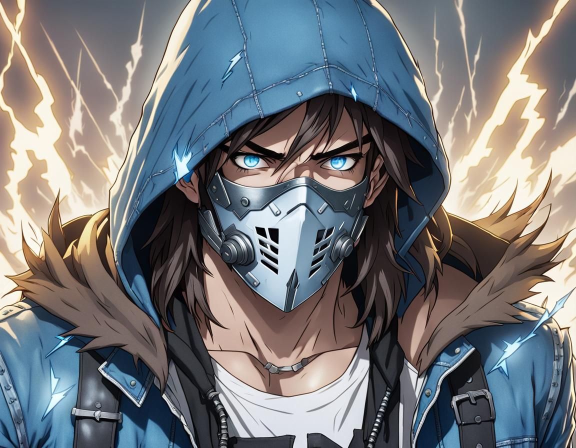 Teen Superhero with Lightning Powers, Manga Style