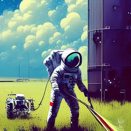 Astronaut Farmer: A Maximalist Speed Painting