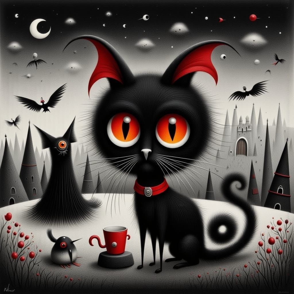 Evil Medieval Cats: Whimsical AI Art