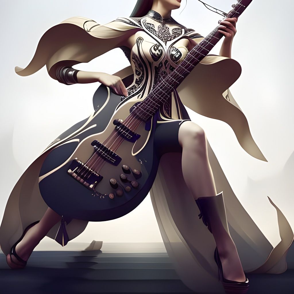 Hyperrealistic Rock Star with Jackal Features in Detailed Dr...