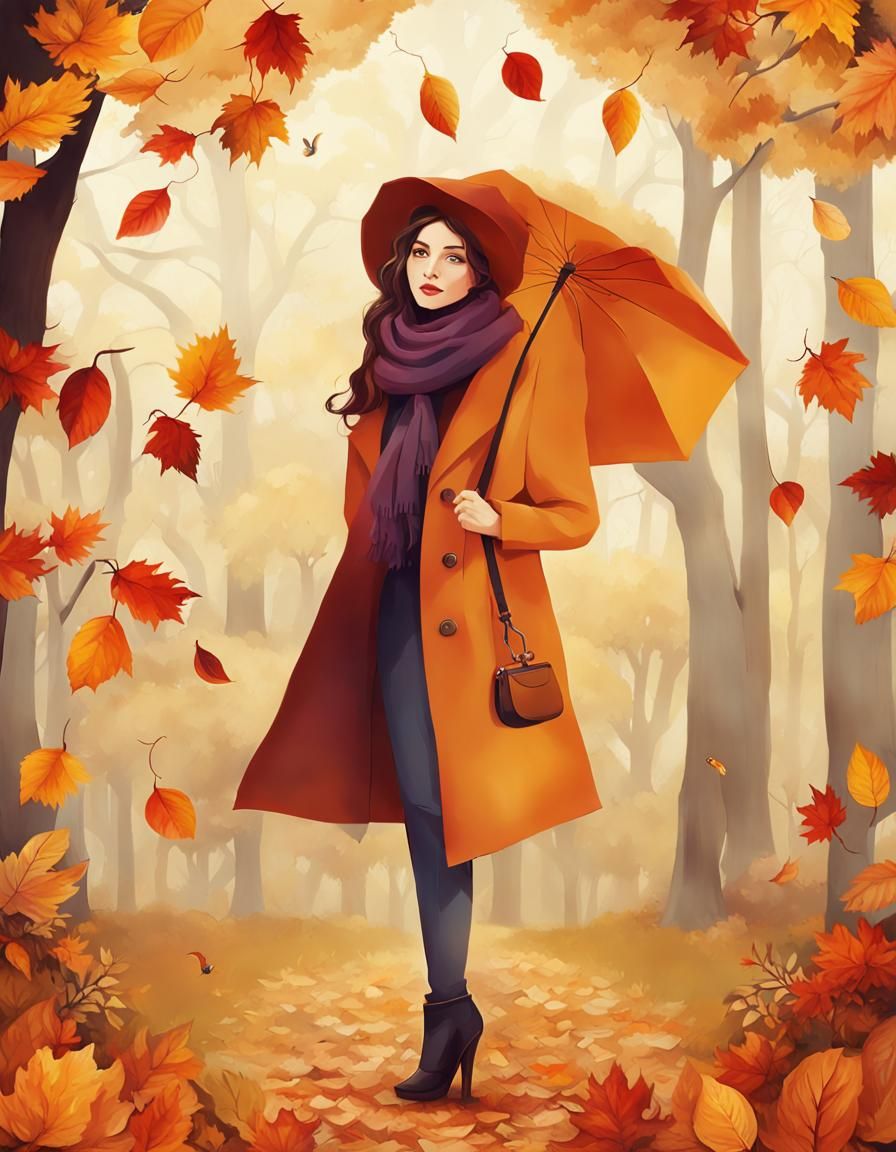 Cozy Autumn Scene with Burning Candles and "Hello Autumn" Ca...