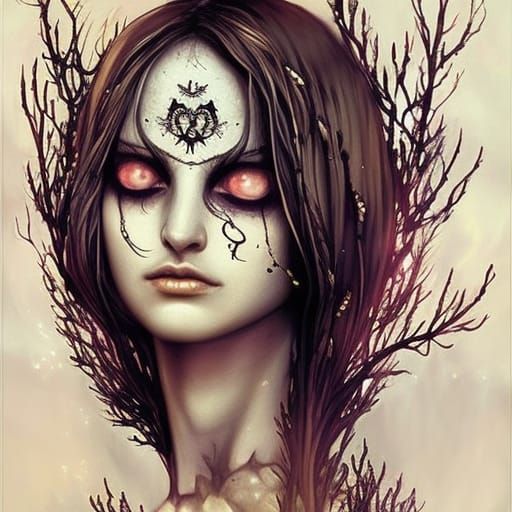 Surreal Fantasy Forest with Bone Altar in 8K