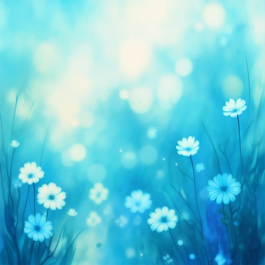 Azure Dreamscape in Impressionist Watercolor