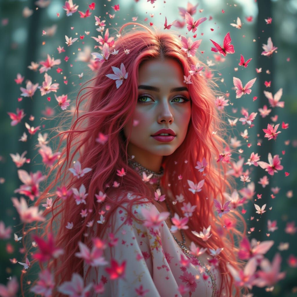 Abstract Shattered Glass Portrait