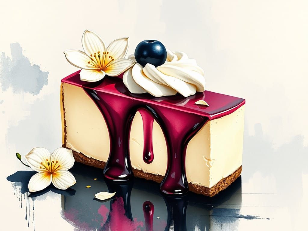 Ethereal European Synthetism Painting of Twilight Jasmine