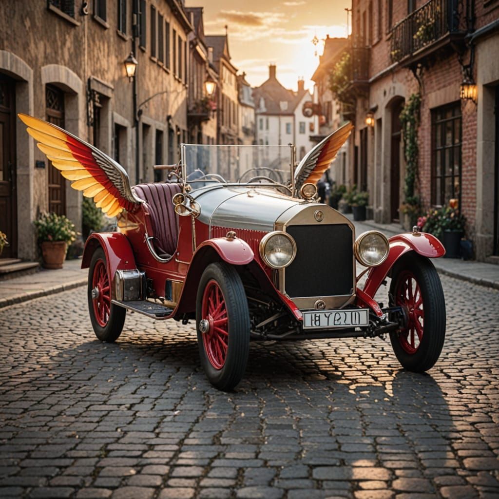 We want the best Chitty Chitty Bang Bang Car.

It's a classic race car with a boat-like seating area, a silver cylindric...