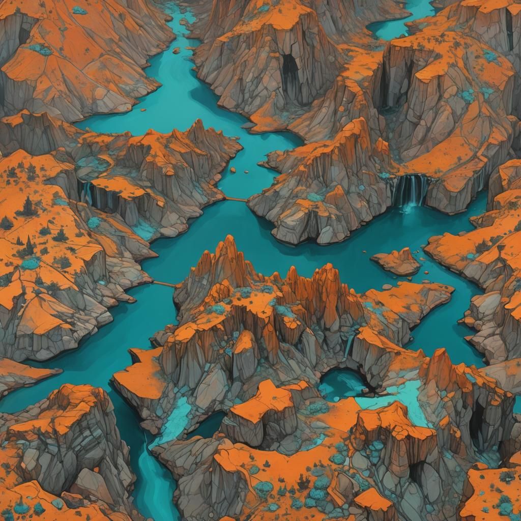 Jordan Grimmer orange and teal matte painting oil on canvas
