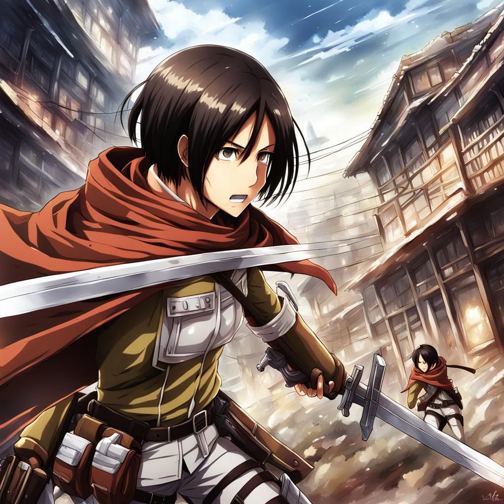 Mikasa Ackerman Anime Key Visual