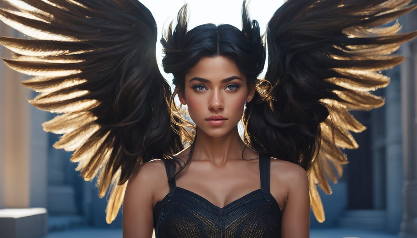 Vibrant Portrait with Intricate Details in Digital Art Style