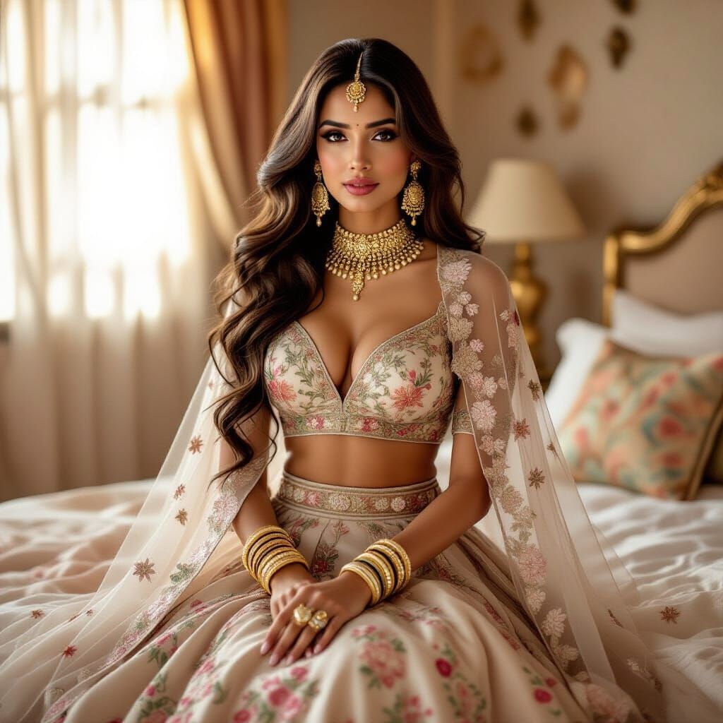 Glamorous Portrait in Bollywood Film Style