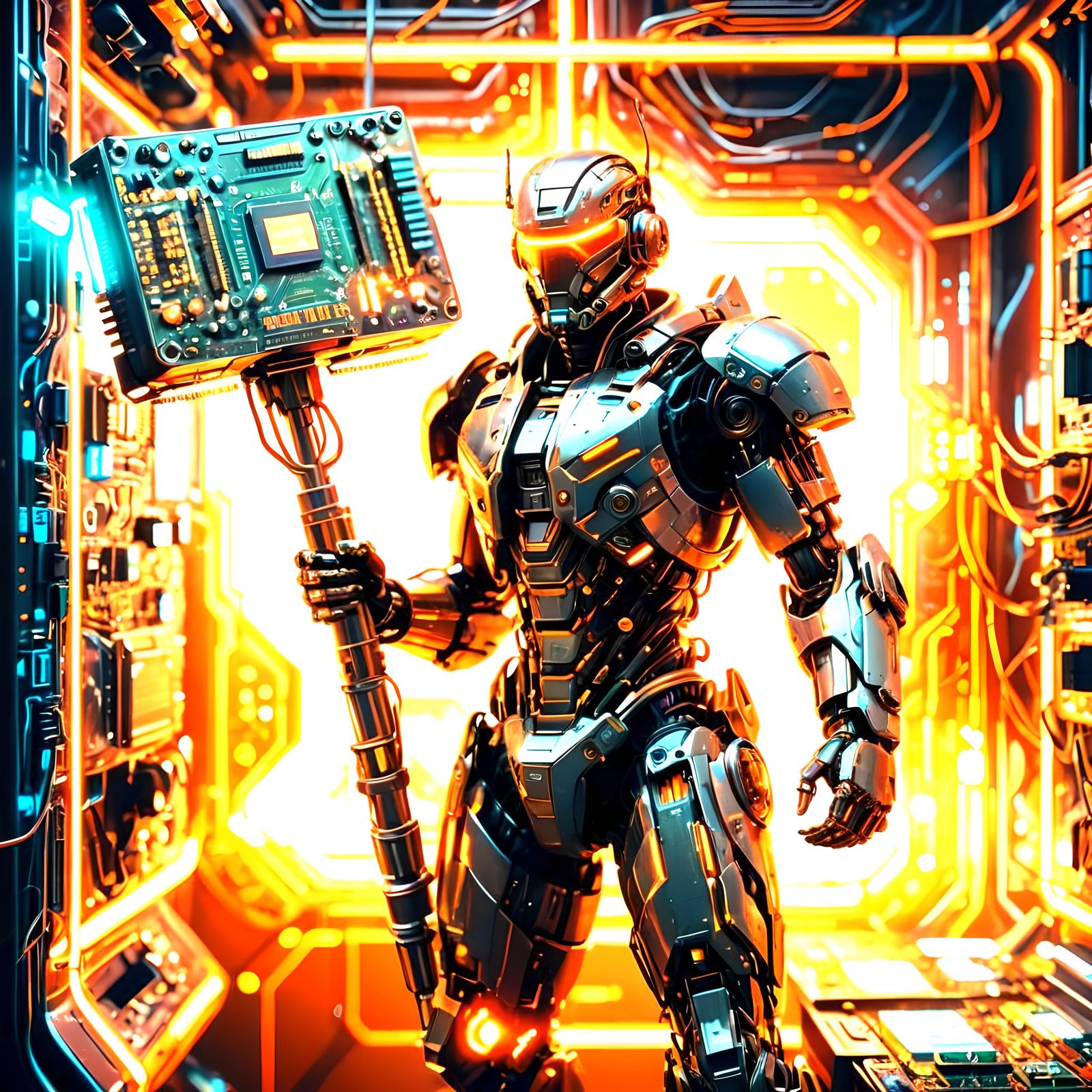 Modern Computer Generated by AI