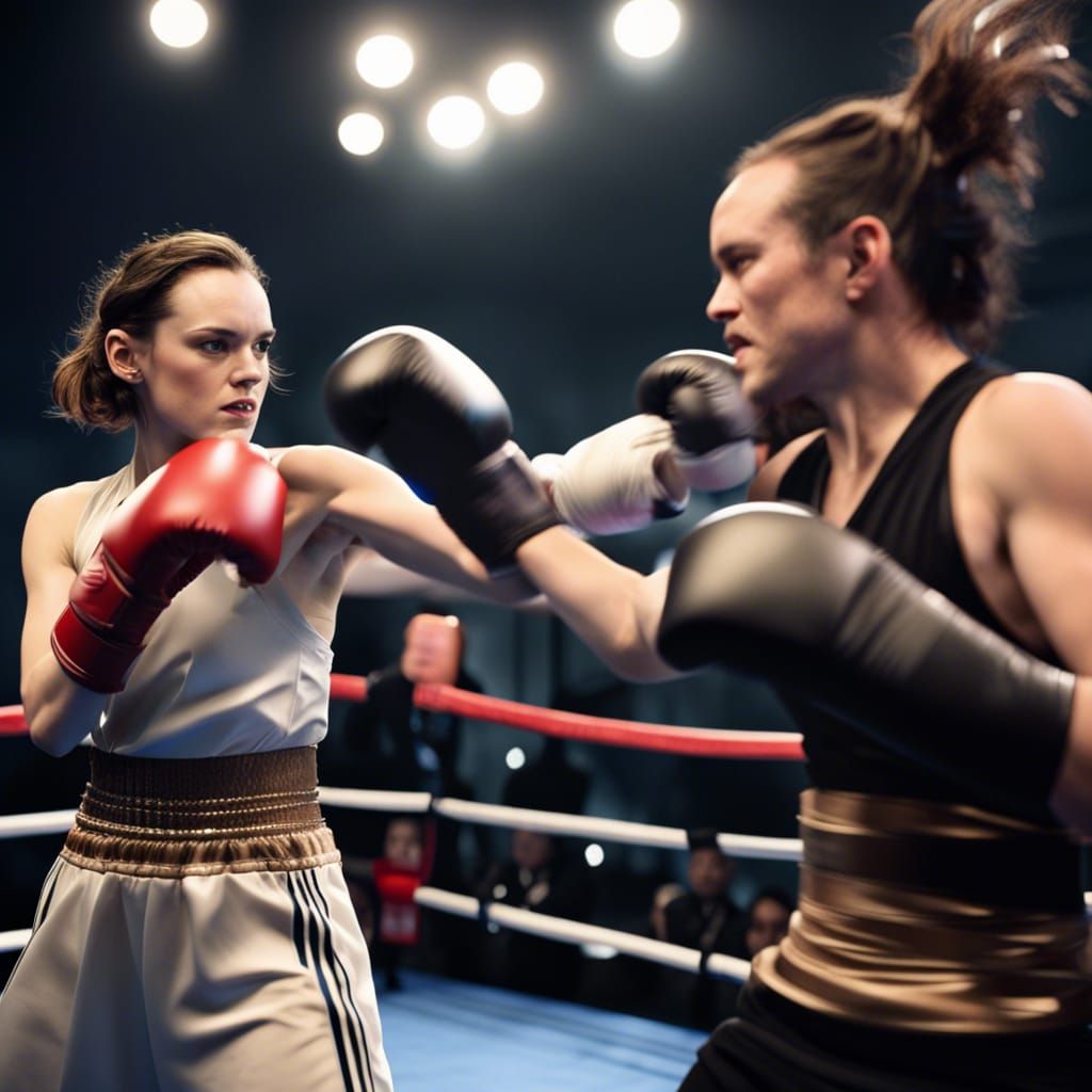 Daisy Ridley in Boxing Match