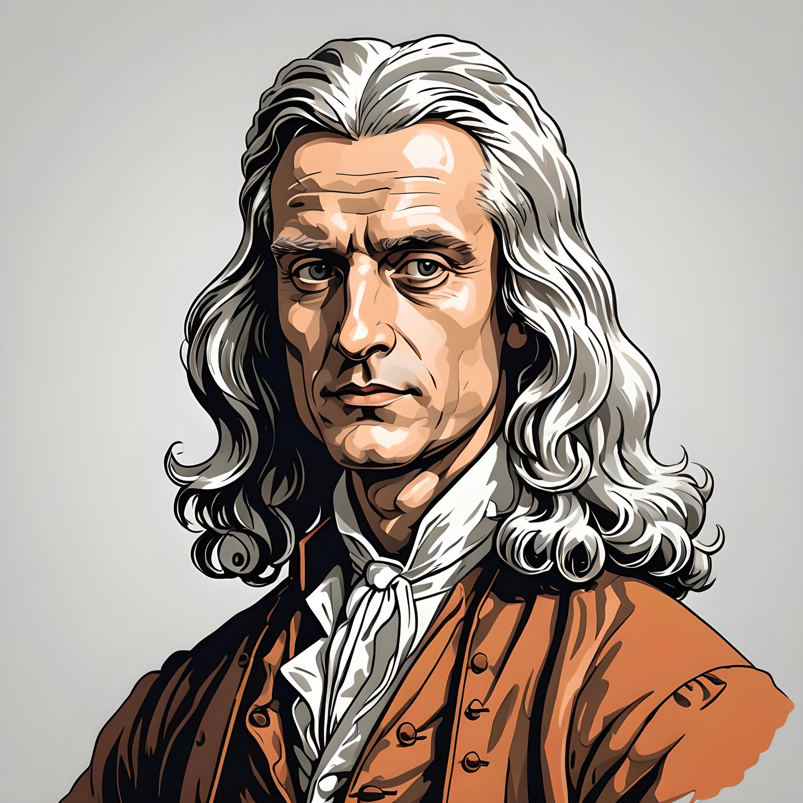 Isaac Newton T-Shirt Design in Vector Style