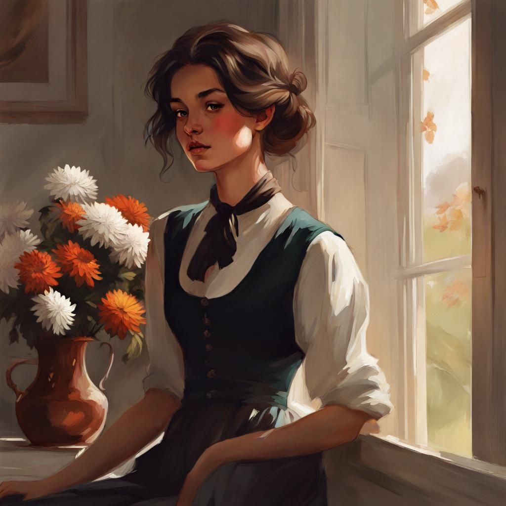 Charming Country Character in Cinematic Style