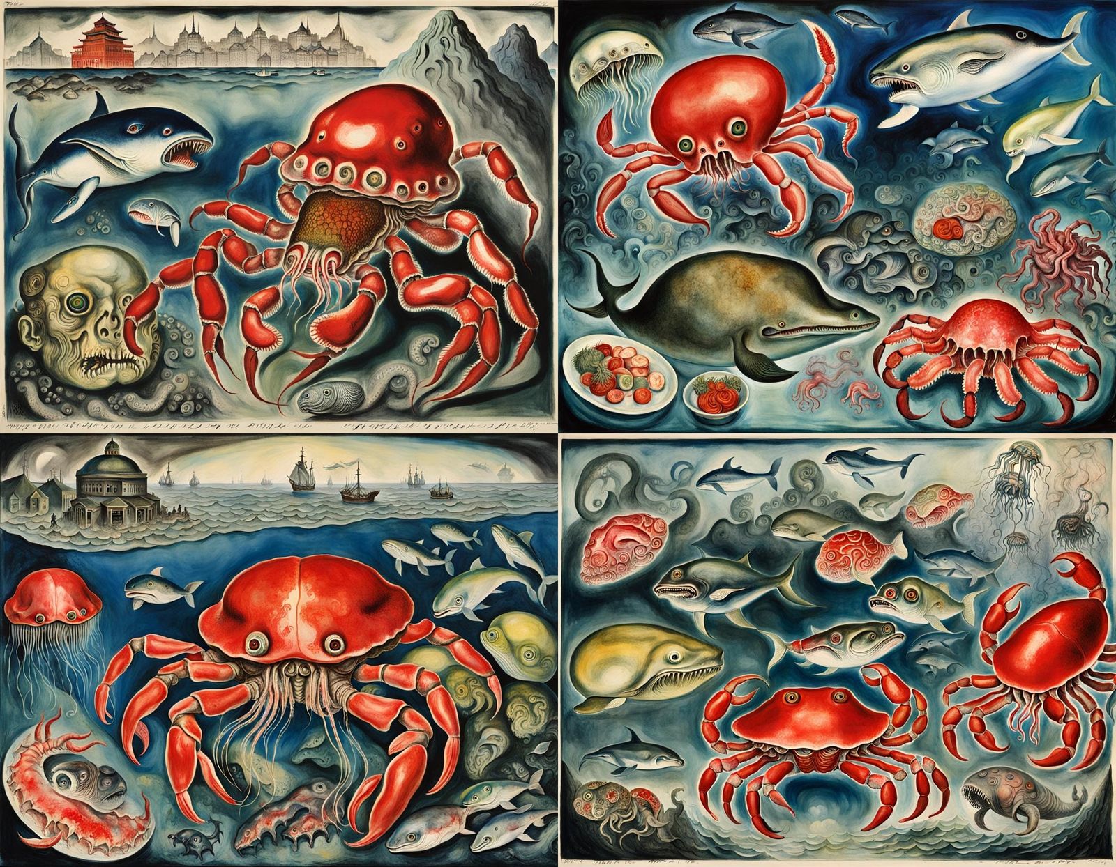 Horrific Hybrid Creature Inspired by Expressionism and Surre...