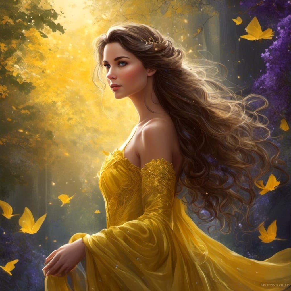 Fairytale Princess Portrait in Fantasy Art Style