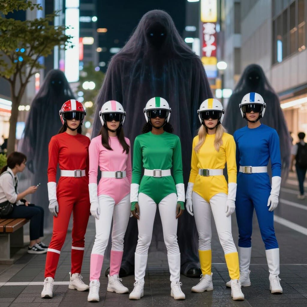 Bioman Heroes Aid Lonely Souls in Tokyo Night