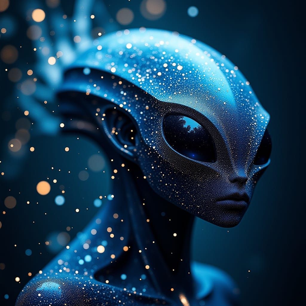 <lora:divineOil:1.0>  science fiction illustration. close up. barnacle alien. medium shot. vibrant digital art. glowing ...