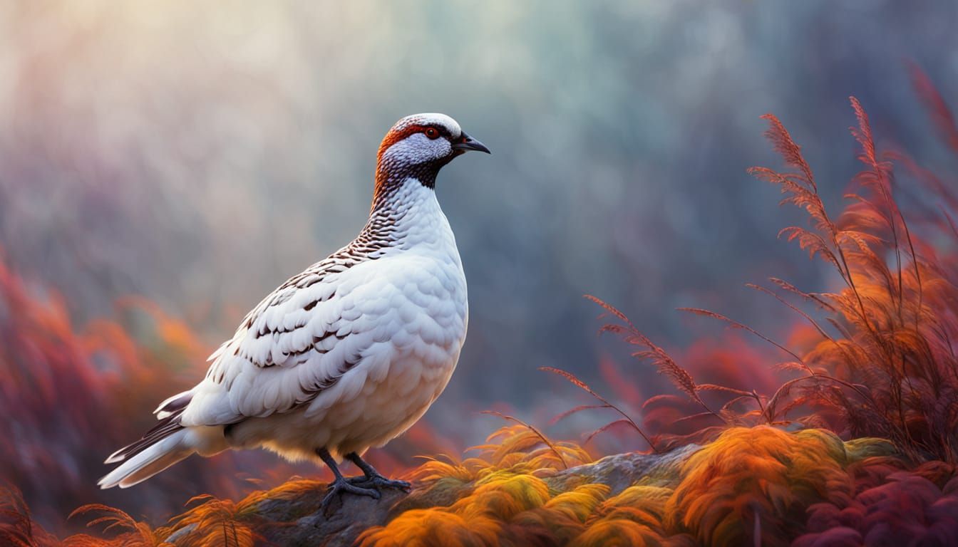 Willow Ptarmigan in Dramatic Splash Art Style
