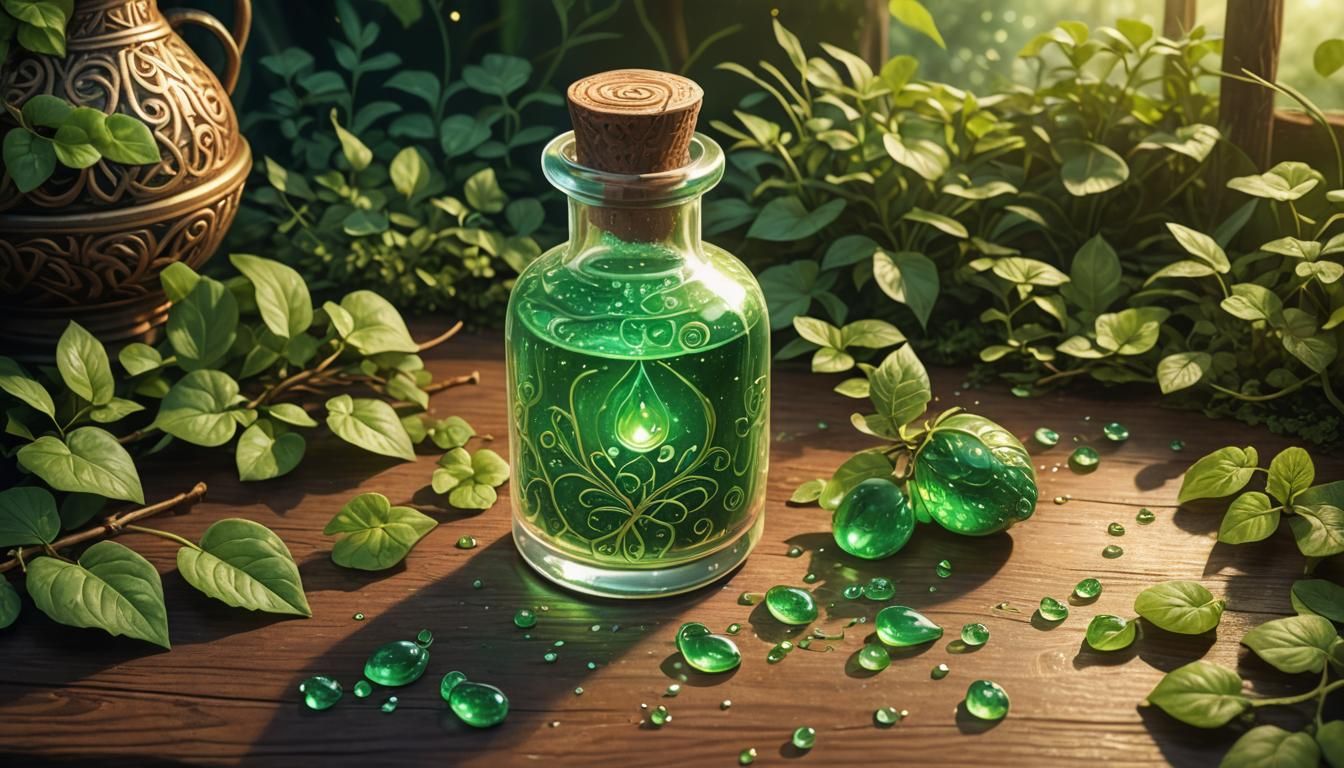 Leprechaun Tears in Glass Vial: Irish Folk Art