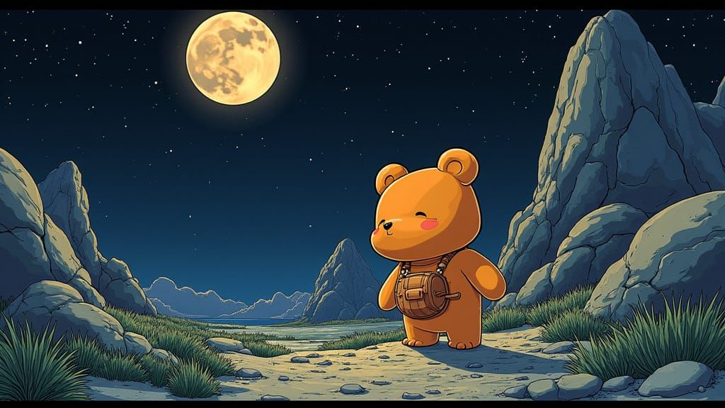 Serene Figure: Moebius and Ghibli Fusion