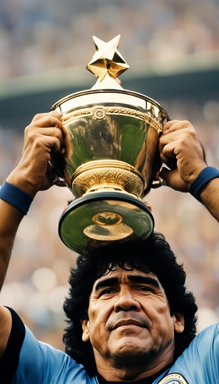 Soccer Legend Lifts World Champion Cup