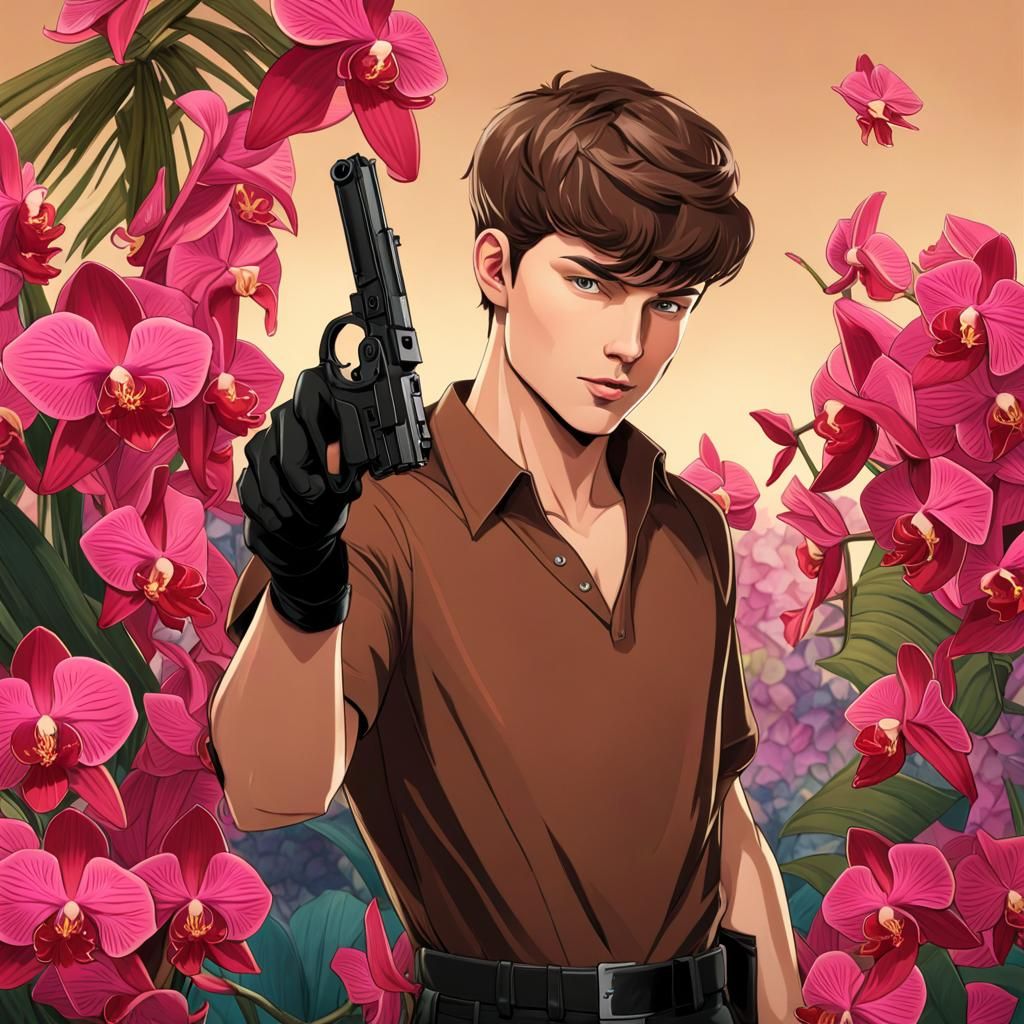 Vampire Confrontation with Orchids in Unreal Engine