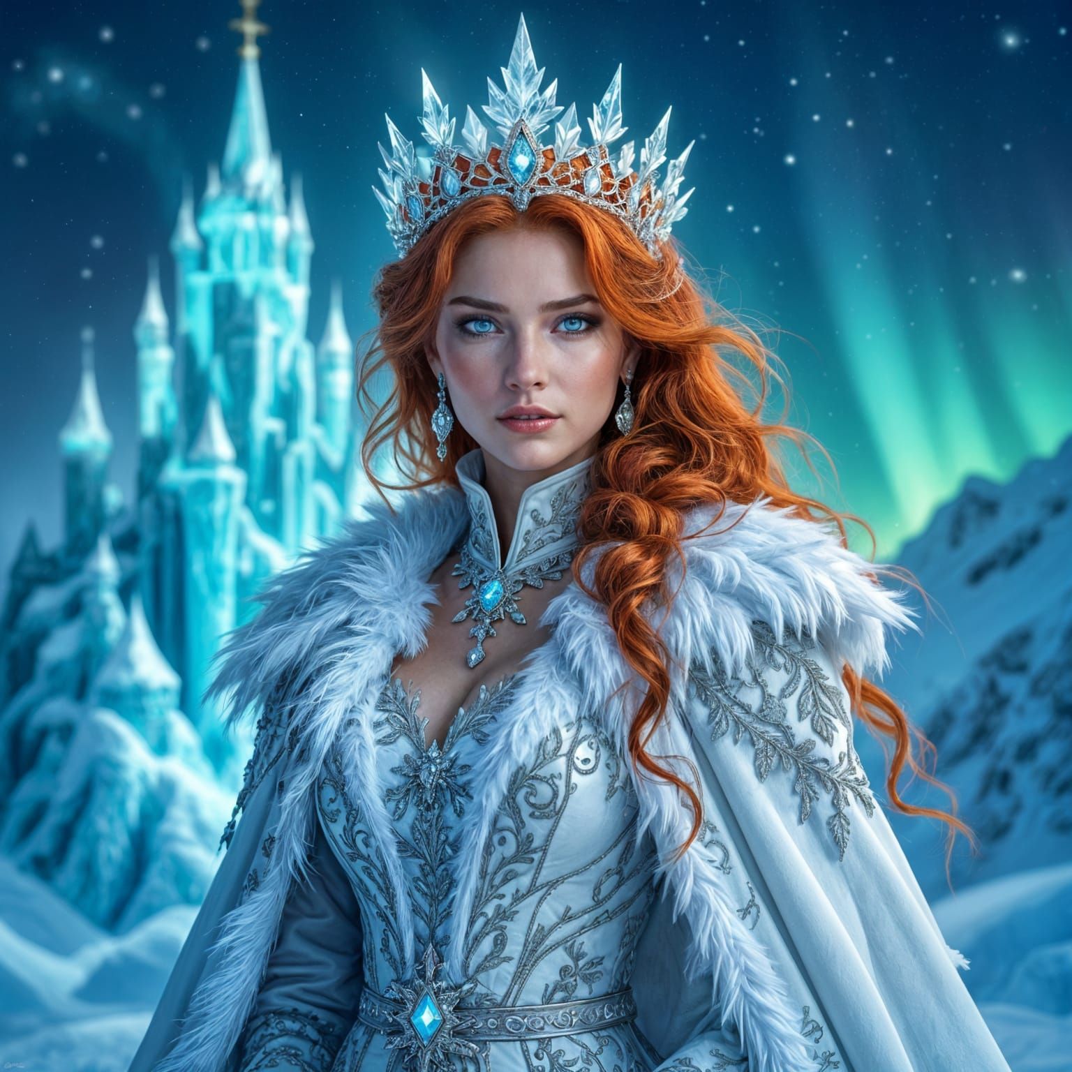Snow Queen in Frozen Kingdom: Dark Fantasy Realism
