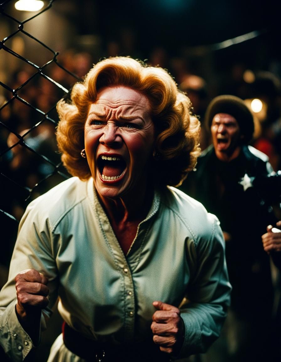 Kitty Forman as Pit Fighter in Cage Match