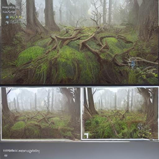 Shrek and Gru Fusion in Mystical Forest