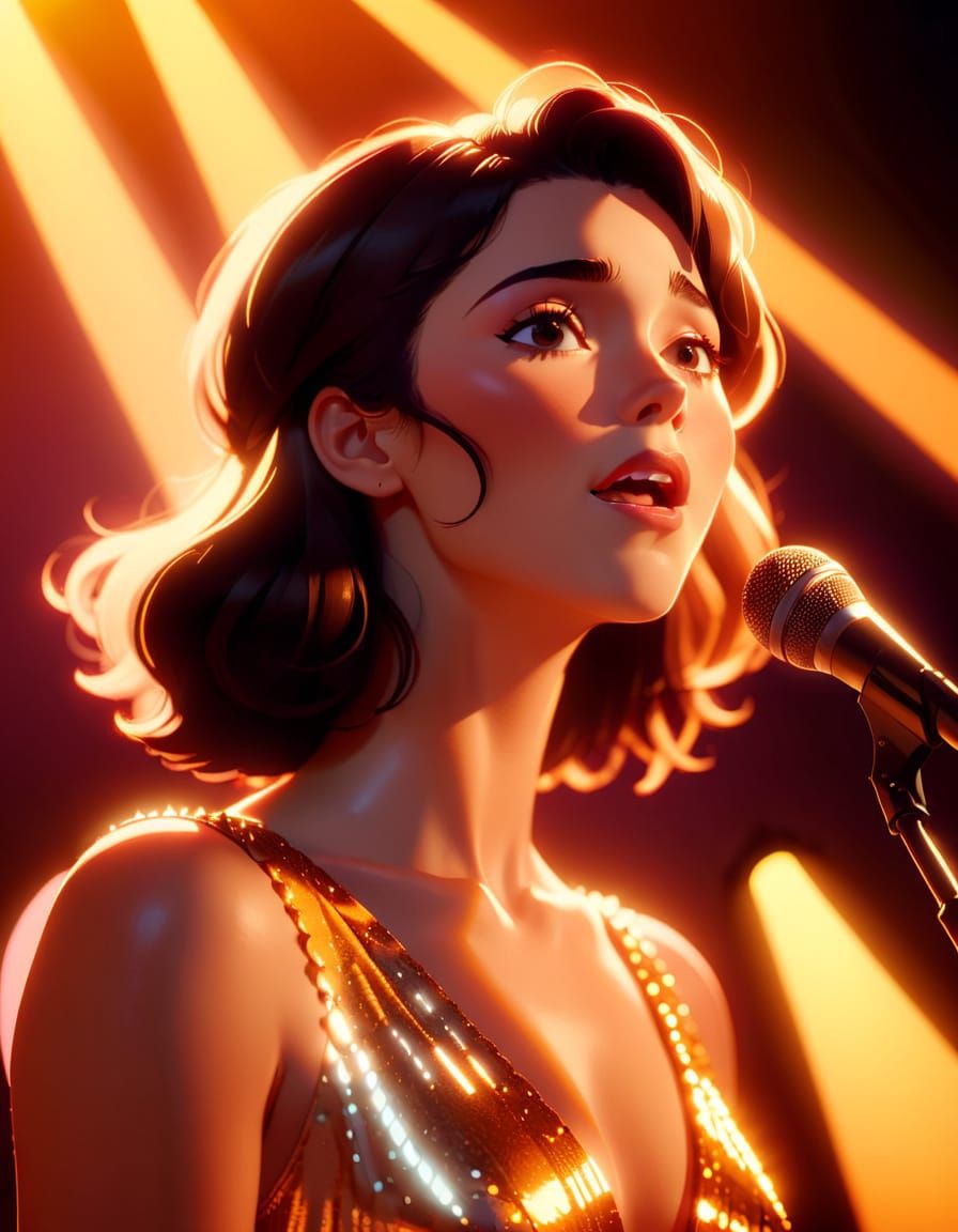 Gracie Abrams Sings: Anime-Inspired Cinematic Film Still