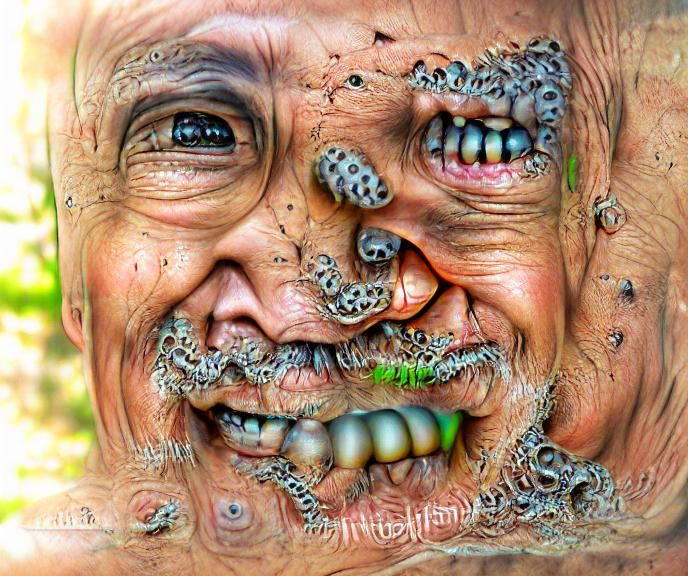 Trypophobia Nightmare: Worms Emerge in Hyperrealism