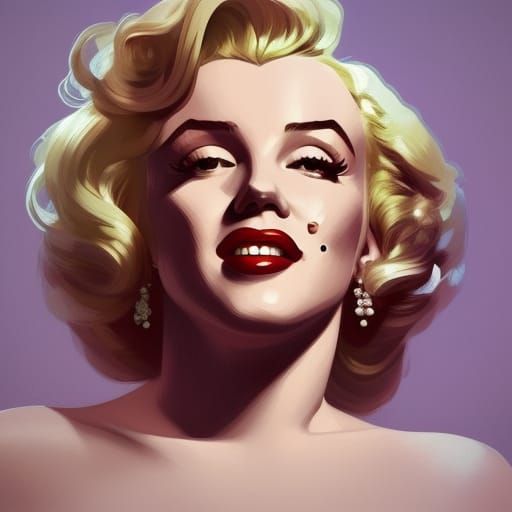 Marilyn Monroe Portrait in Digital Art Style