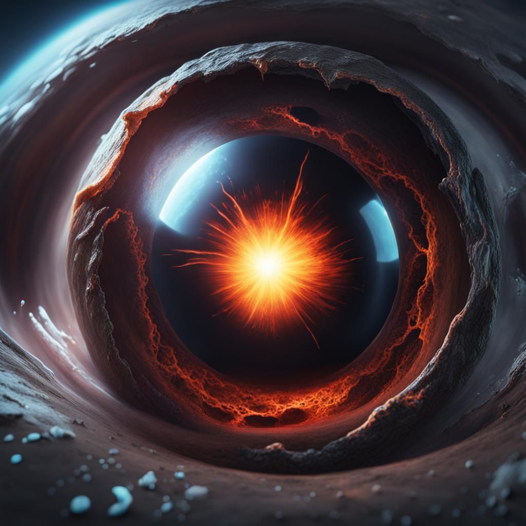 Supermassive Black Hole Inside an Eyeball