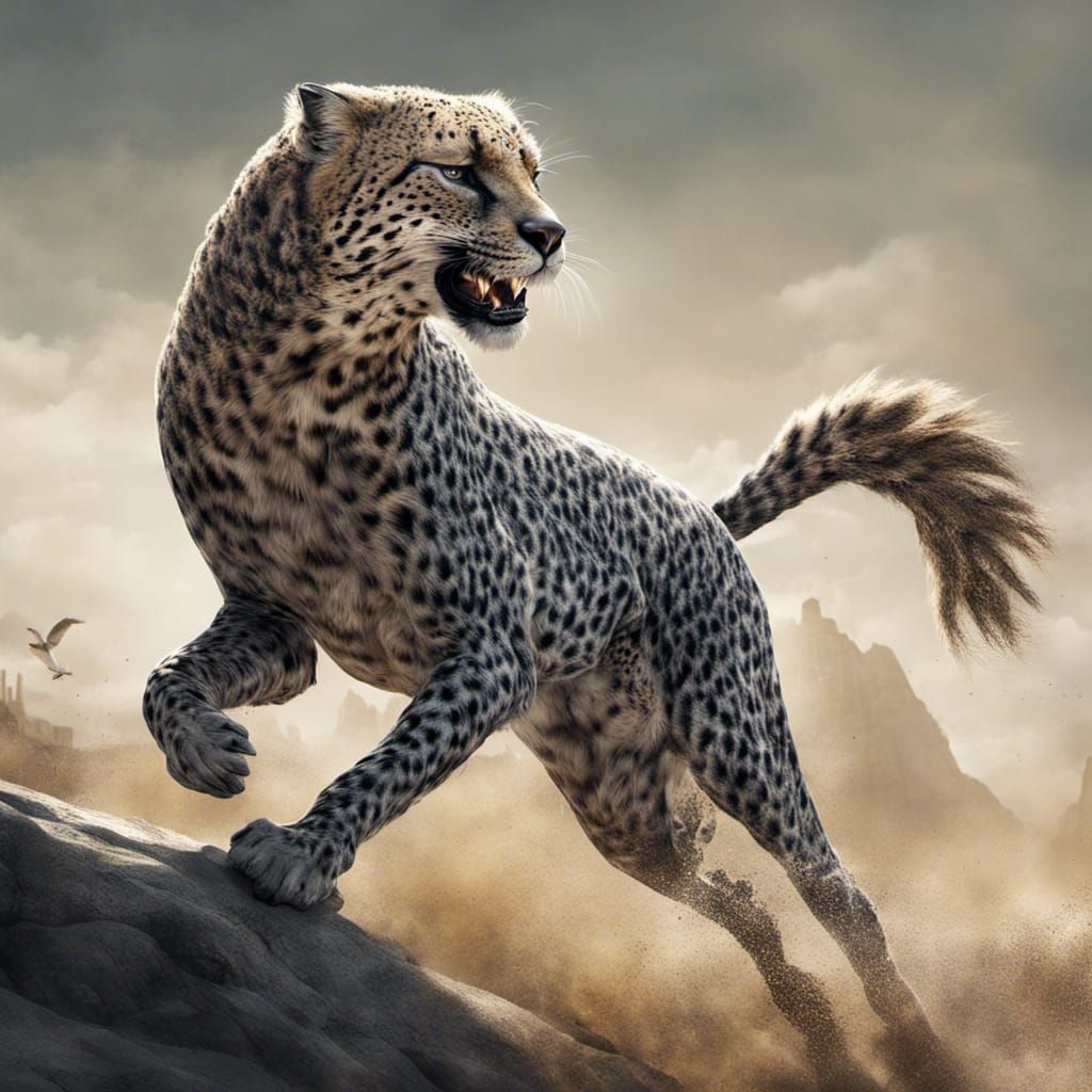 Picture a car that mimics the grace and agility of animals, ...